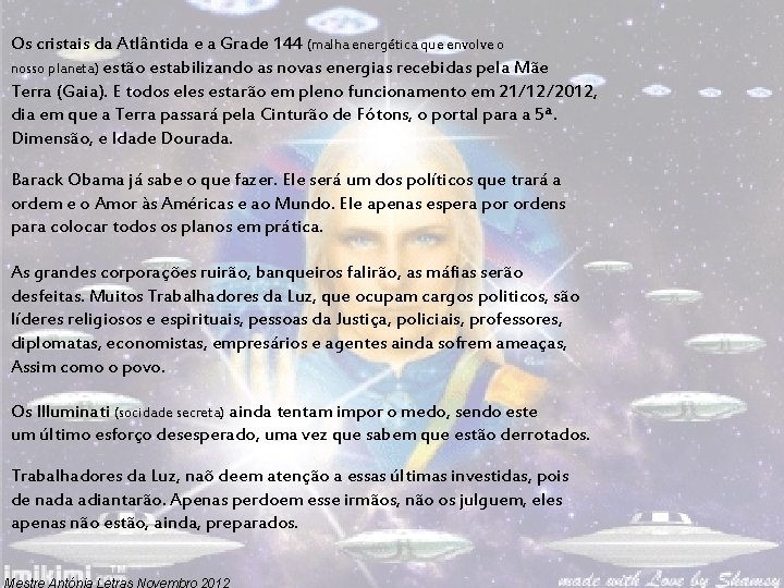 Os cristais da Atlântida e a Grade 144 (malha energética que envolve o nosso