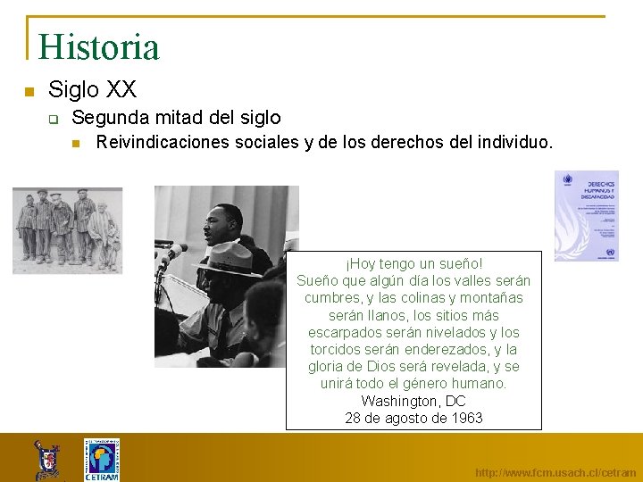 Historia n Siglo XX q Segunda mitad del siglo n Reivindicaciones sociales y de