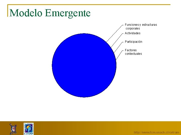 Modelo Emergente Funciones y estructuras corporales Actividades Participación Factores contextuales * http: //www. fcm.