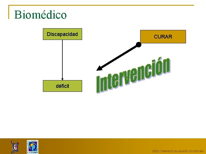 Biomédico Discapacidad CURAR déficit http: //www. fcm. usach. cl/cetram 