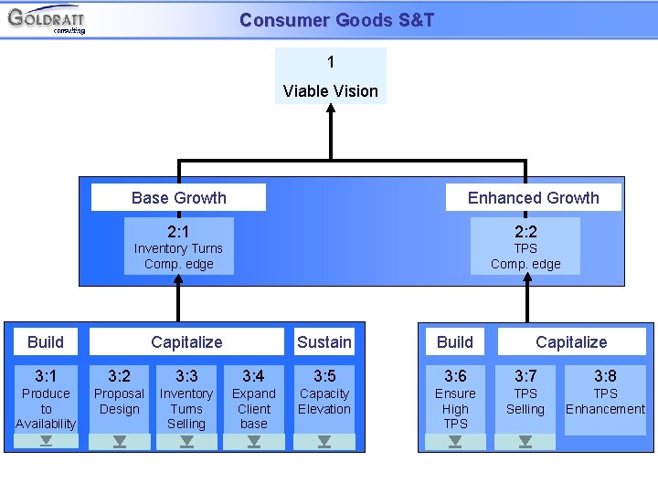 Consumer Goods S&T 1 Viable Vision Base Growth Enhanced Growth 2: 1 2: 2