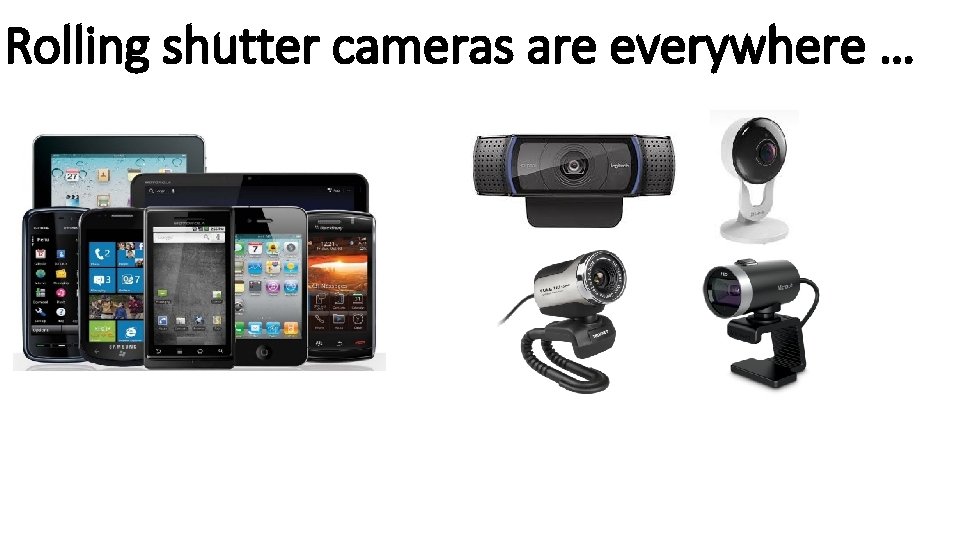 Rolling shutter cameras are everywhere … 