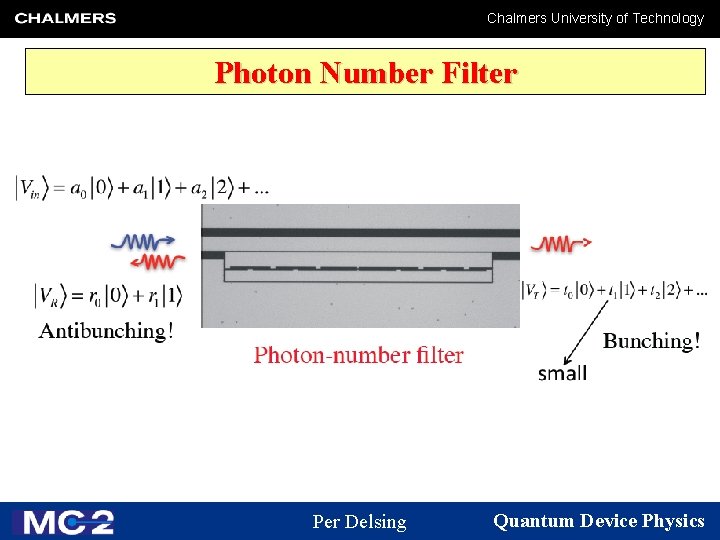 Chalmers University of Technology Photon Number Filter Per Delsing Quantum Device Physics 