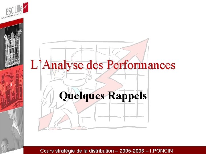 L’Analyse des Performances Quelques Rappels Cours stratégie de la distribution – 2005 -2006 –