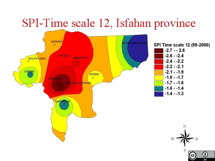 SPI-Time scale 12, Isfahan province 