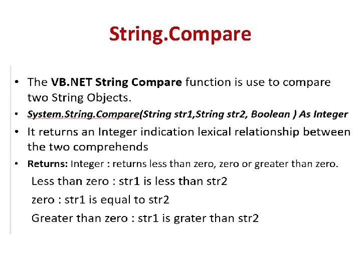 String. Compare String. Compare