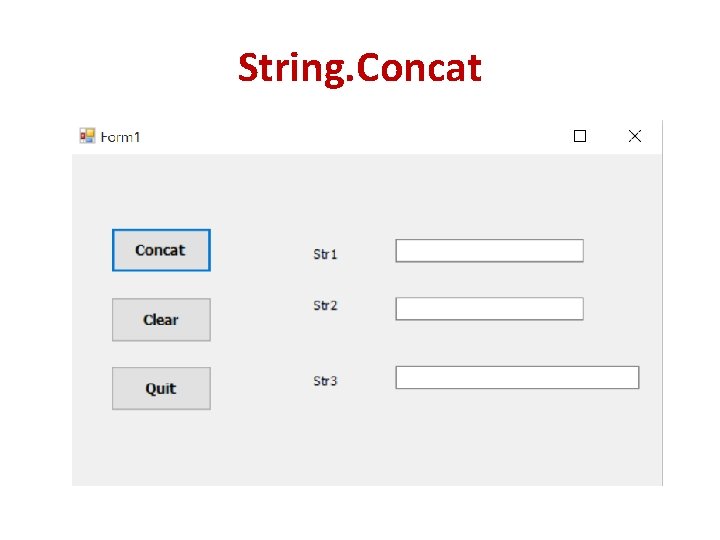 String. Concat String. Concat