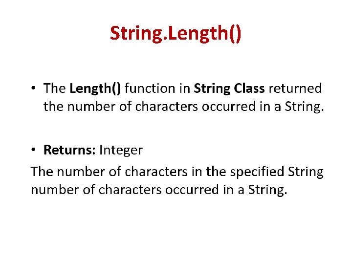 String. Length() String. Length()