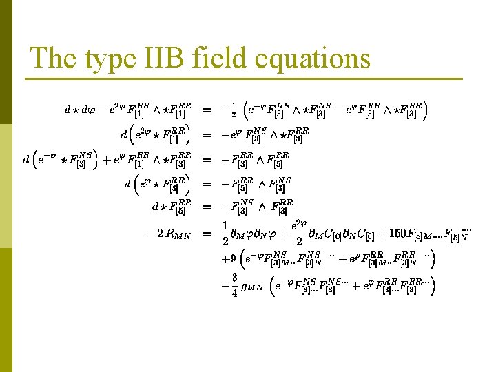 The type IIB field equations 