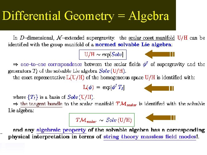 Differential Geometry = Algebra 