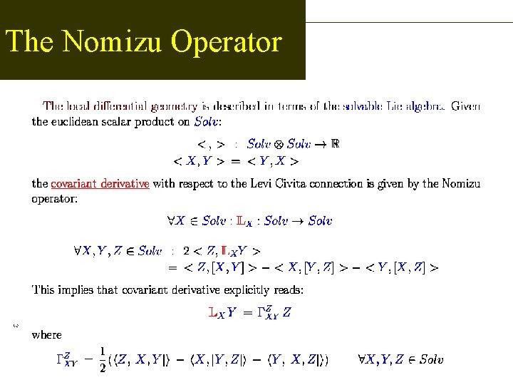The Nomizu Operator 