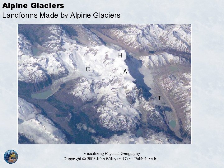Alpine Glaciers Landforms Made by Alpine Glaciers Visualizing Physical Geography Copyright © 2008 John