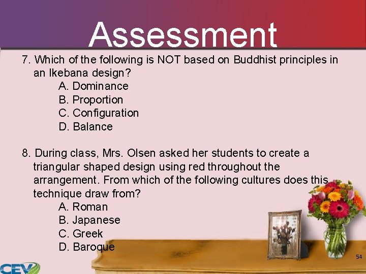 Assessment 7. Which of the following is NOT based on Buddhist principles in an