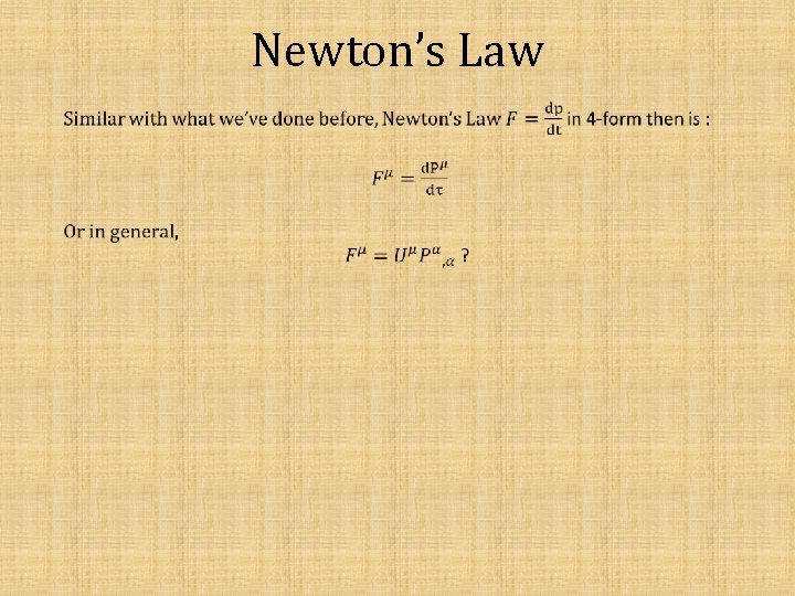 Newton’s Law 