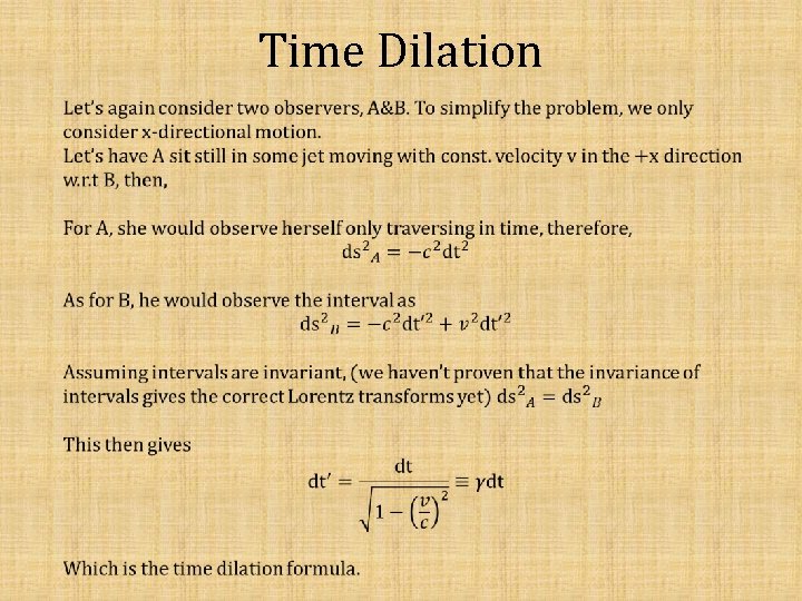 Time Dilation 