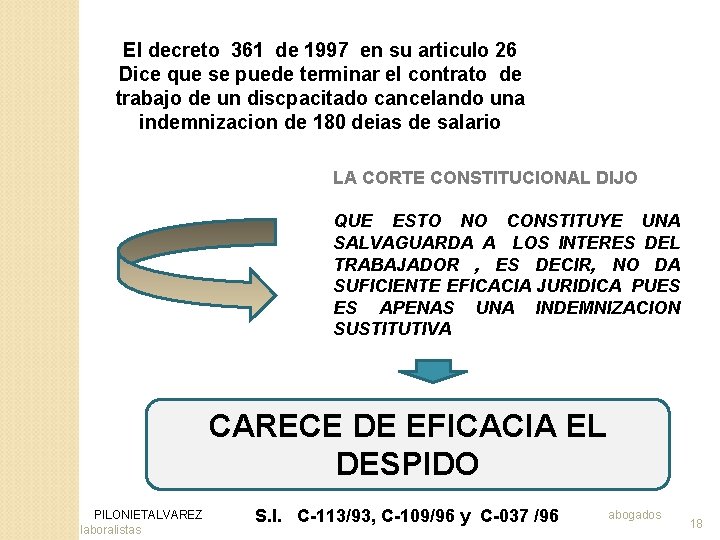 El decreto 361 de 1997 en su articulo 26 Dice que se puede terminar