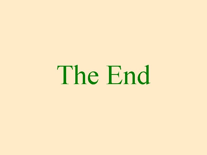 The End 