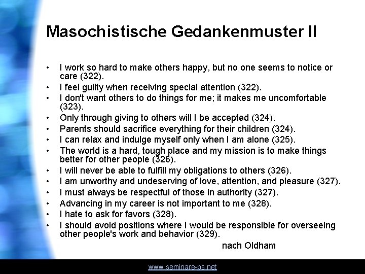 Masochistische Gedankenmuster II • • • • I work so hard to make others