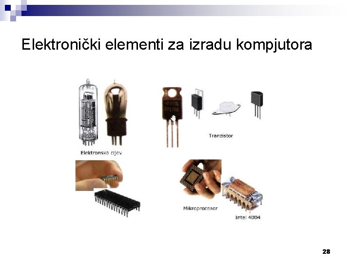 Elektronički elementi za izradu kompjutora 28 