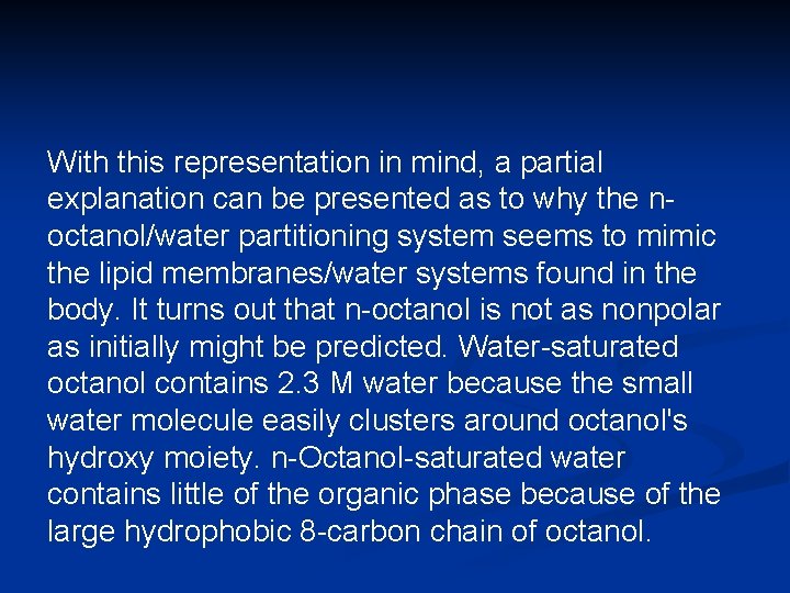 With this representation in mind, a partial explanation can be presented as to why
