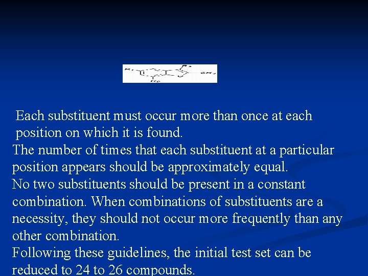 Each substituent must occur more than once at each position on which it is