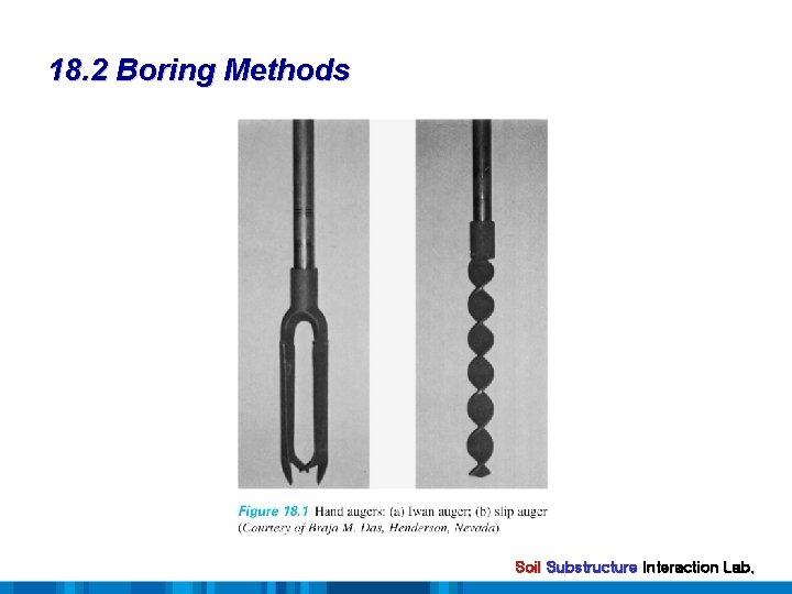 18. 2 Boring Methods Soil Substructure Interaction Lab. 