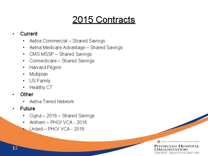 2015 Contracts • Current • • • Other • • Aetna Tiered Network Future