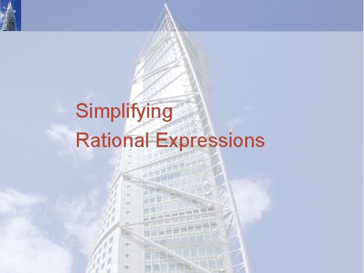Simplifying Rational Expressions 