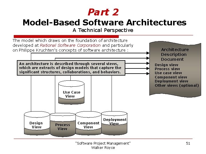 Part 2 Model-Based Software Architectures A Technical Perspective The model which draws on the