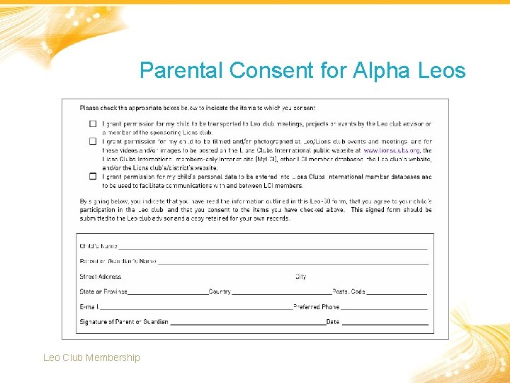 Parental Consent for Alpha Leos Leo Club Membership 7 