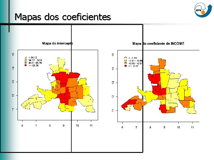 Mapas dos coeficientes 