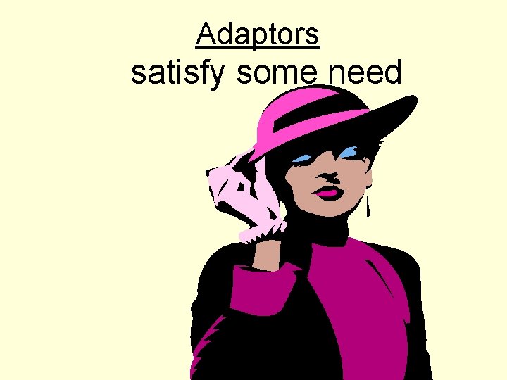 Adaptors satisfy some need 