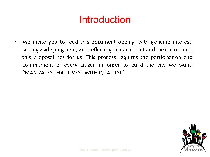 Introduction • We invite you to read this document openly, with genuine interest, setting