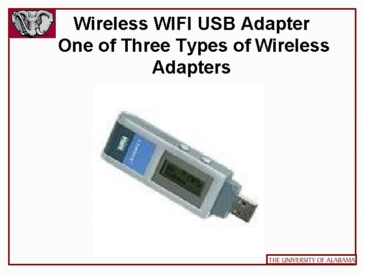 Wireless WIFI USB Adapter One of Three Types of Wireless Adapters 