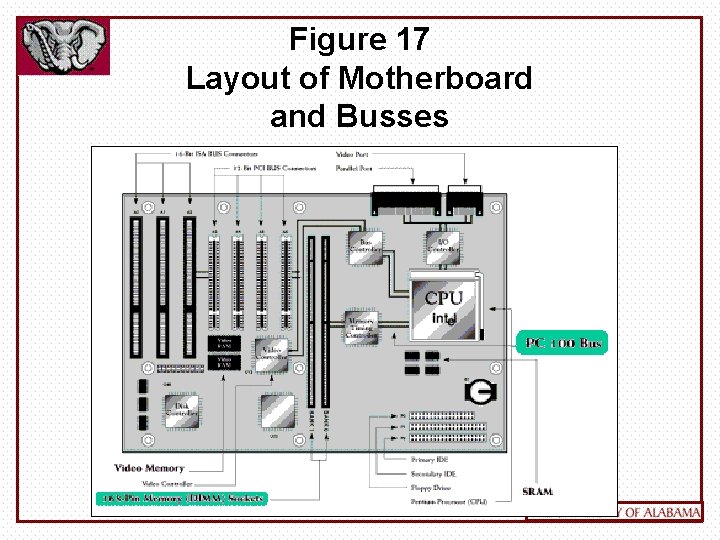 Figure 17 Layout of Motherboard and Busses 