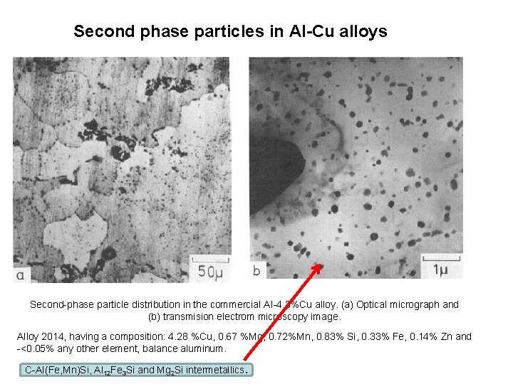 Second phase particles in Al-Cu alloys Second-phase particle distribution in the commercial AI-4. 3%Cu
