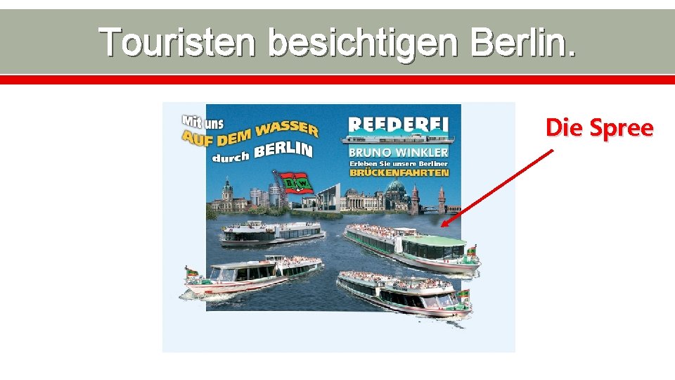 Touristen besichtigen Berlin. Die Spree 