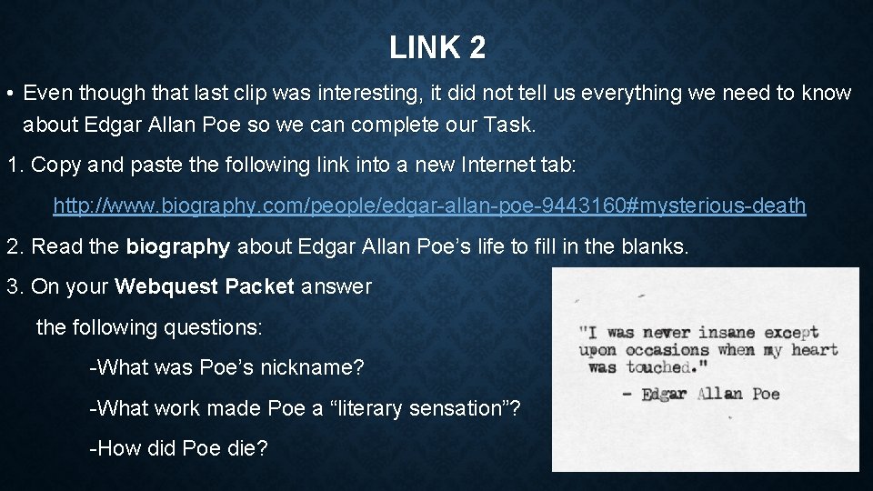 LINK 2 • Even though that last clip was interesting, it did not tell