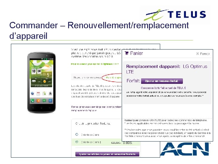 Commander – Renouvellement/remplacement d’appareil 