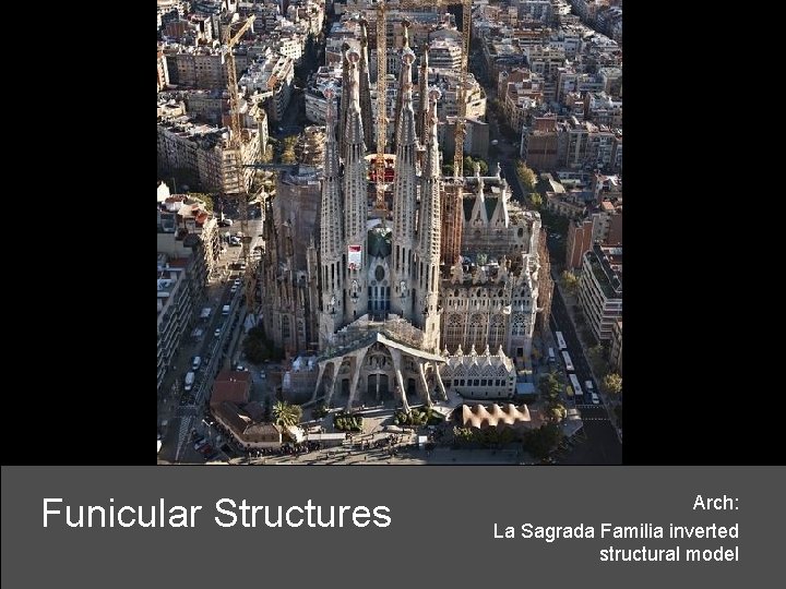 Funicular Structures Arch: La Sagrada Familia inverted structural model 