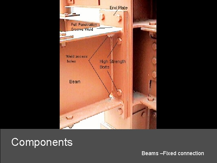 Components Beams –Fixed connection 