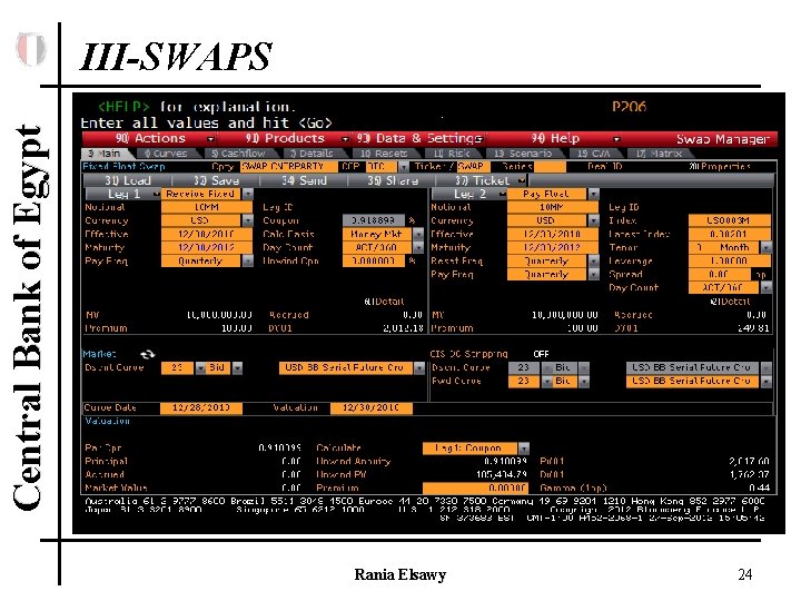 Central Bank of Egypt III-SWAPS Rania Elsawy 24 