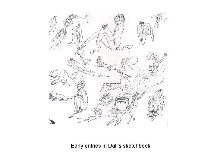 Early entries in Dali’s sketchbook 