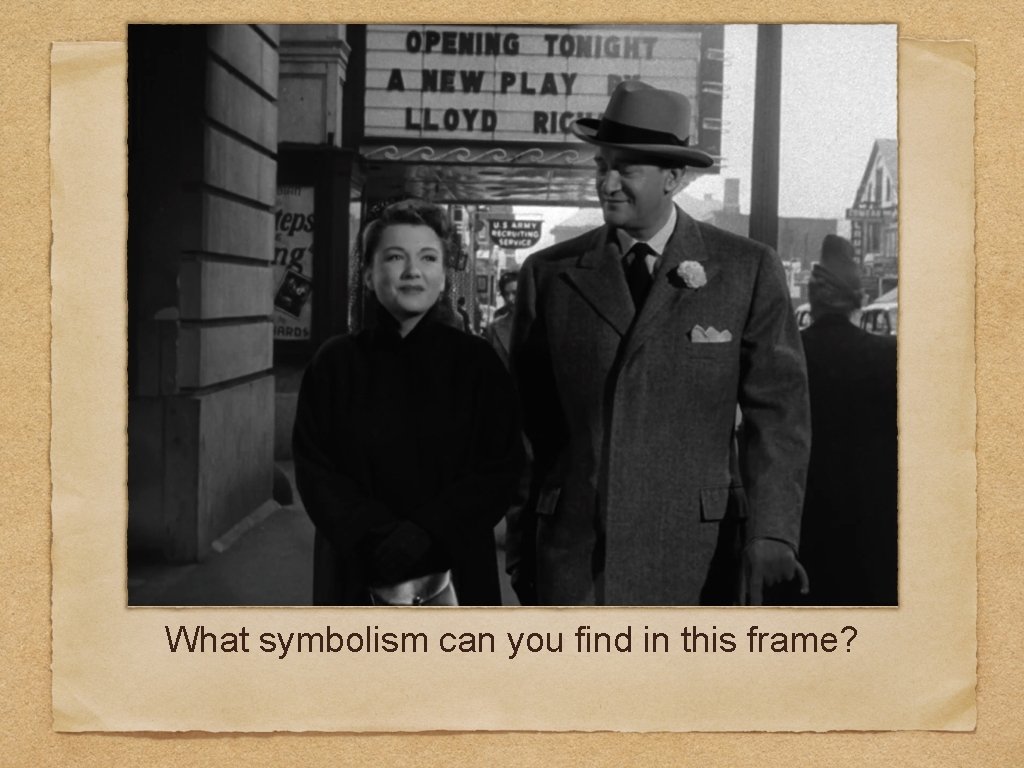 What symbolism can you find in this frame? 