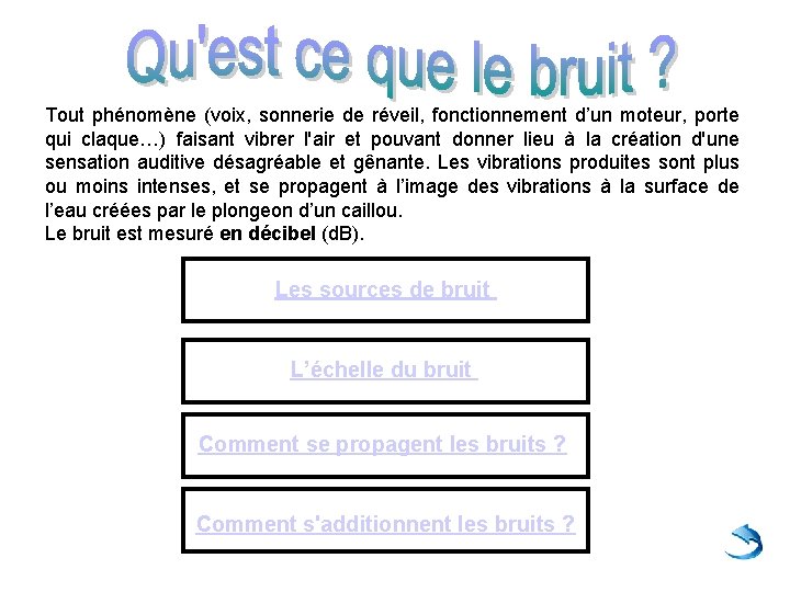 Tout phénomène (voix, sonnerie de réveil, fonctionnement d’un moteur, porte qui claque…) faisant vibrer