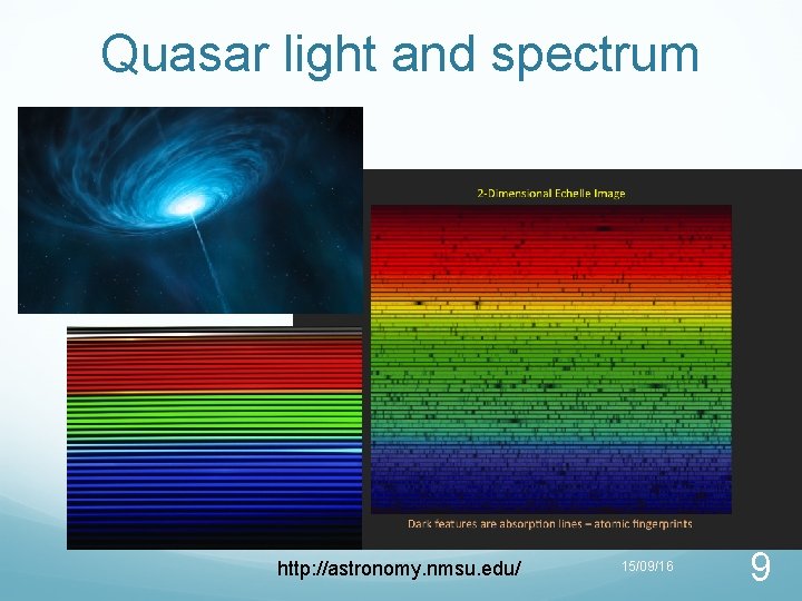 Quasar light and spectrum http: //astronomy. nmsu. edu/ 15/09/16 9 