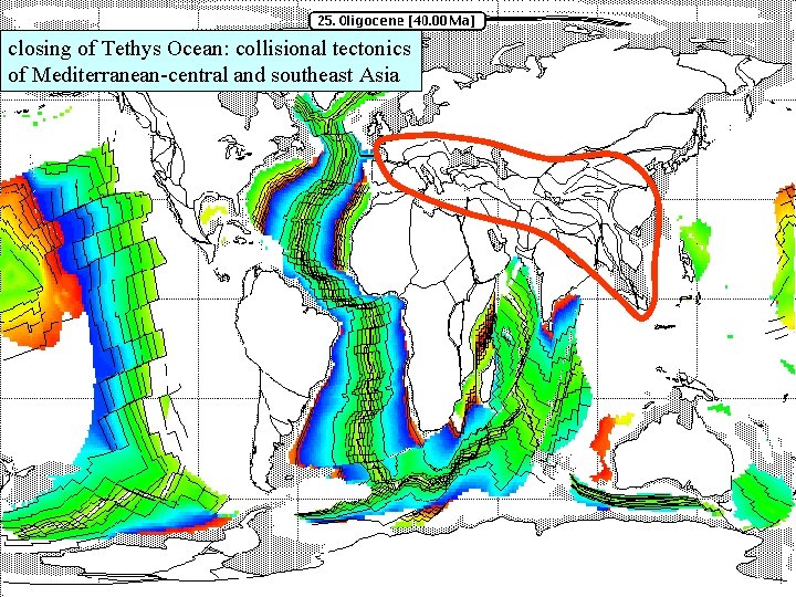 closing of Tethys Ocean: collisional tectonics of Mediterranean-central and southeast Asia 