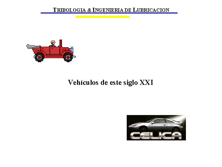 TRIBOLOGIA & INGENIERIA DE LUBRICACION Vehículos de este siglo XXI 