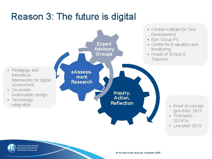 Reason 3: The future is digital • Central Institute for Test Development • Epic Reason 3: The future is digital • Central Institute for Test Development • Epic
