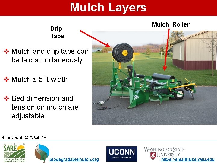 Mulch Layers Drip Tape Mulch Roller v Mulch and drip tape can be laid